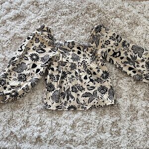 Mango Babydoll Floral Blouse Size 2